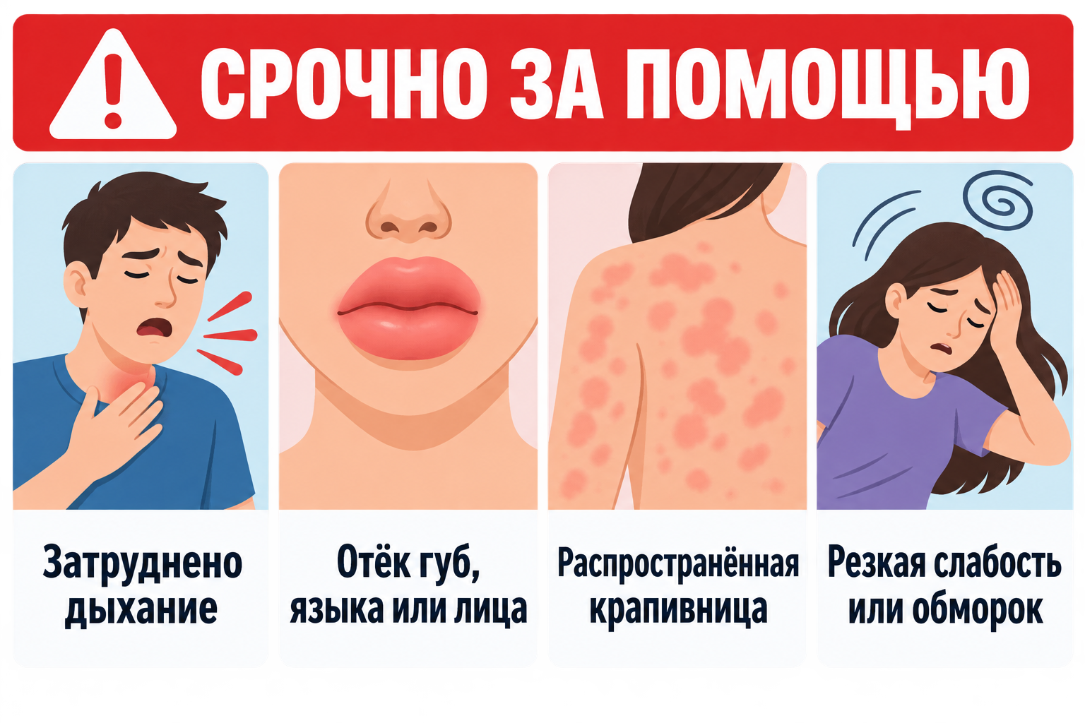 Когда симптомы требуют срочной медицинской помощи